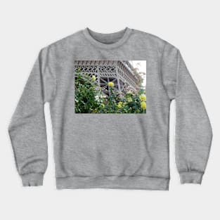 Paris Eiffel Tower Flowers Crewneck Sweatshirt